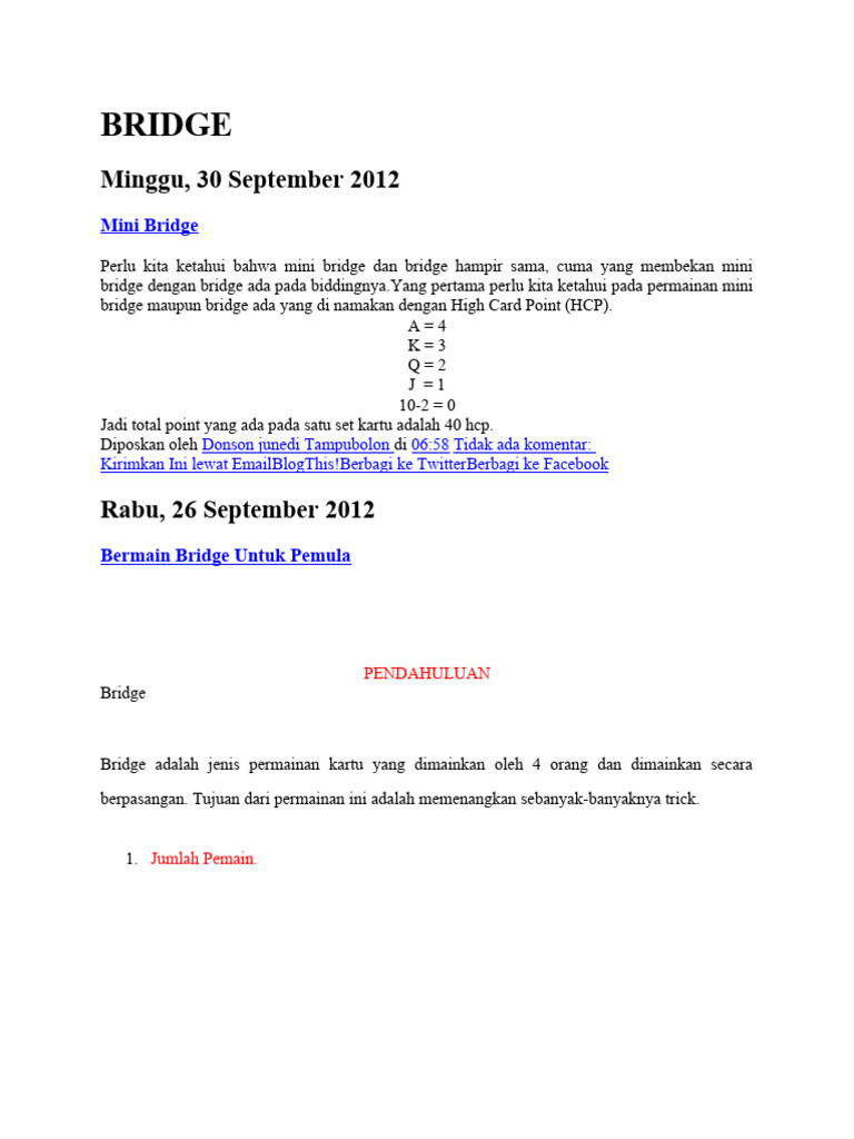 Bridge 1 | PDF