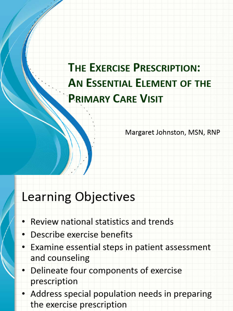The Exercise Prescription PDF Physical Fitness Dementia