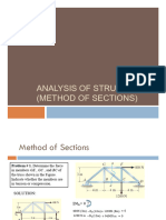 Analysis of Structure - Method of Sections