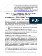 Air Pilots - Commercial Air Transport: Safety Briefing Note 01