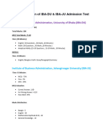 Question Pattern of IBA Admission Test - PDF Version 1