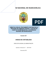 Directiva para El Tratamiento Contable de La Provision de Cobranza Dudosa y Castigo