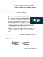 Constancia de Posesión de Terreno