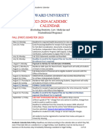 Howard University Academic Calendar 2023-24 | PDF | Academic Term | Workweek And Weekend