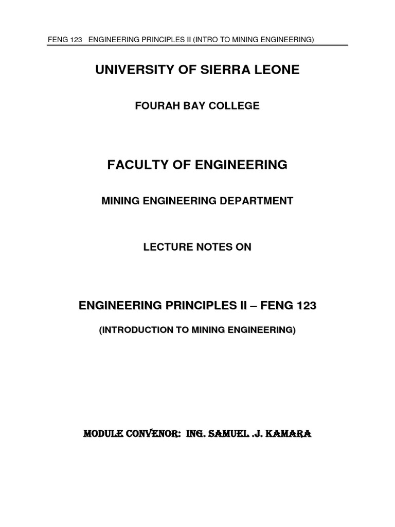 Intro to Mining Engineering Notes | PDF | Mining | Ore