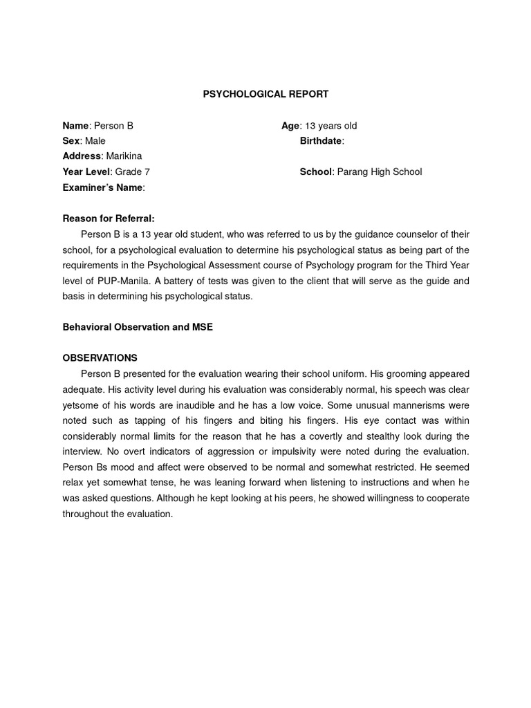 PTR Person B PDF Cognition Human Development