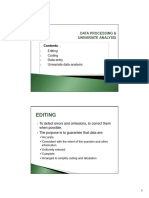 Data Processing and Univariate