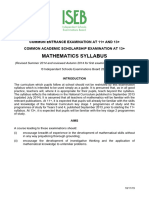 Syllabus CE CASE Mathematics