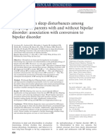 Differences in Sleep Disturbances Among Offspring of Parents With and Without Bipolar Disorder Association With Conversion To Bipolar Disorder