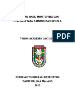Laporan Hasil Monitoring Evaluasi TATA PAMONG DAN KELOLA 2017-2018