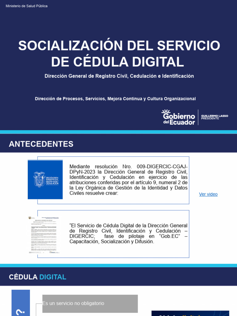 Presentacion Cedula Digital Pdf Aplicación Movil Android Sistema
