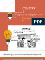Chapter 1 (Greetings and Asking About One's Conditions