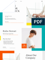 White Tosca Orange Modern Technology Pitch Deck Presentation