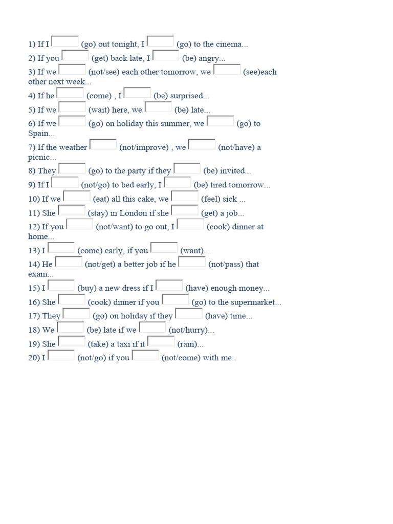 Conditional Sentences Practice | PDF | Language Arts & Discipline