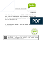 Certificado de Afiliación AFPModelo