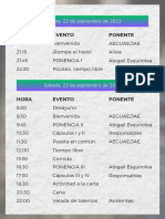 VII Jornadas Cronograma