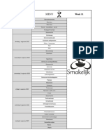 Menu - Week 31