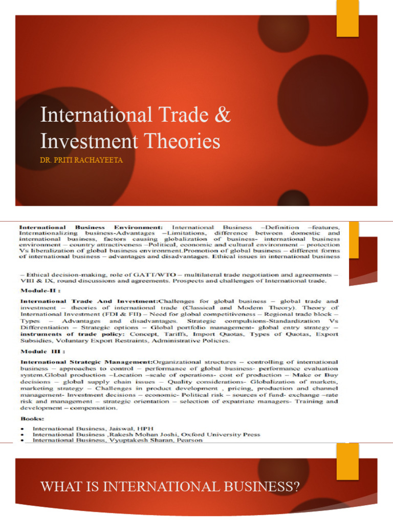 IB Module 2 Part 1 | PDF | Foreign Direct Investment | Mercantilism