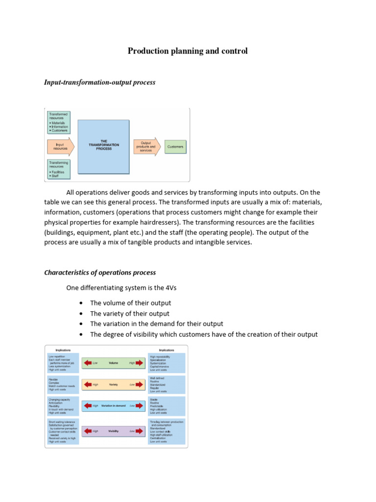Production Planning and Control. | PDF | Goods | Business