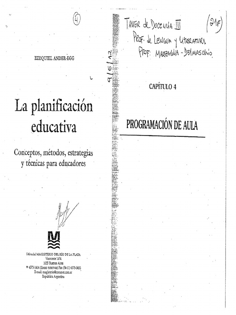 La Planificacion Educativa | PDF