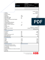 Transformer Technical Data Sheet For The 1LAP016417