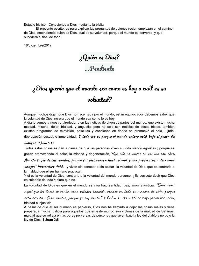 Conociendo a Dios a través de la Biblia | PDF | Pecado | Jesús