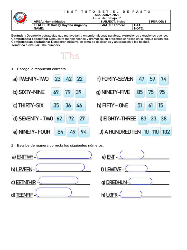 Numbers #3 | PDF
