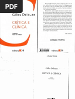 DELEUZE, Gilles. Clínica e Crítica