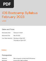 iOS Bootcamp Syllabus February 2023