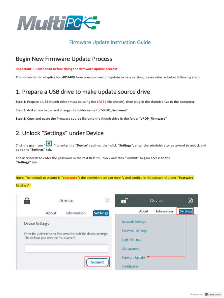 Component Firmware Update Inf Configuration – THOT