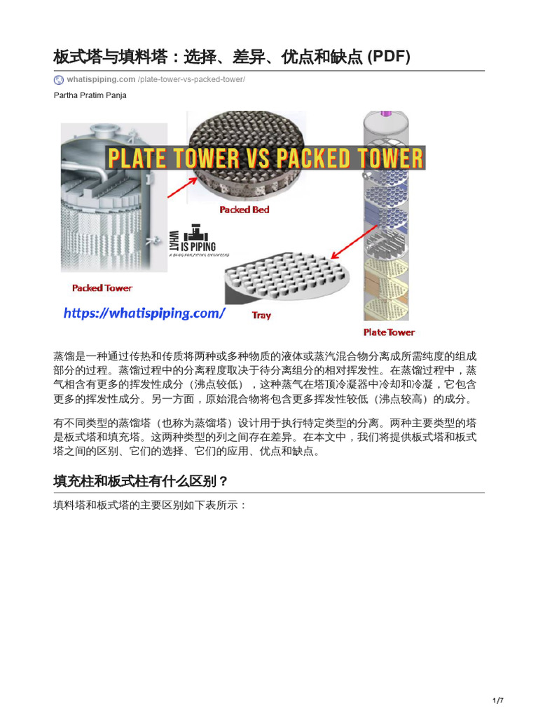 4Plate Tower vs Packed Tower Selection Differences Advantages and