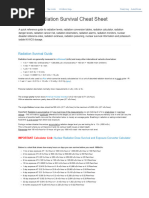 Nuclear Radiation Survival Cheat Sheet