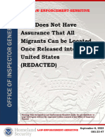 DHS OIG Report On Released Illegal Immigrants