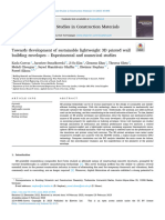 Towards Development of Sustainable Lightweight 3D Printed Wall Building Envelopes - Experimental and Numerical Studies