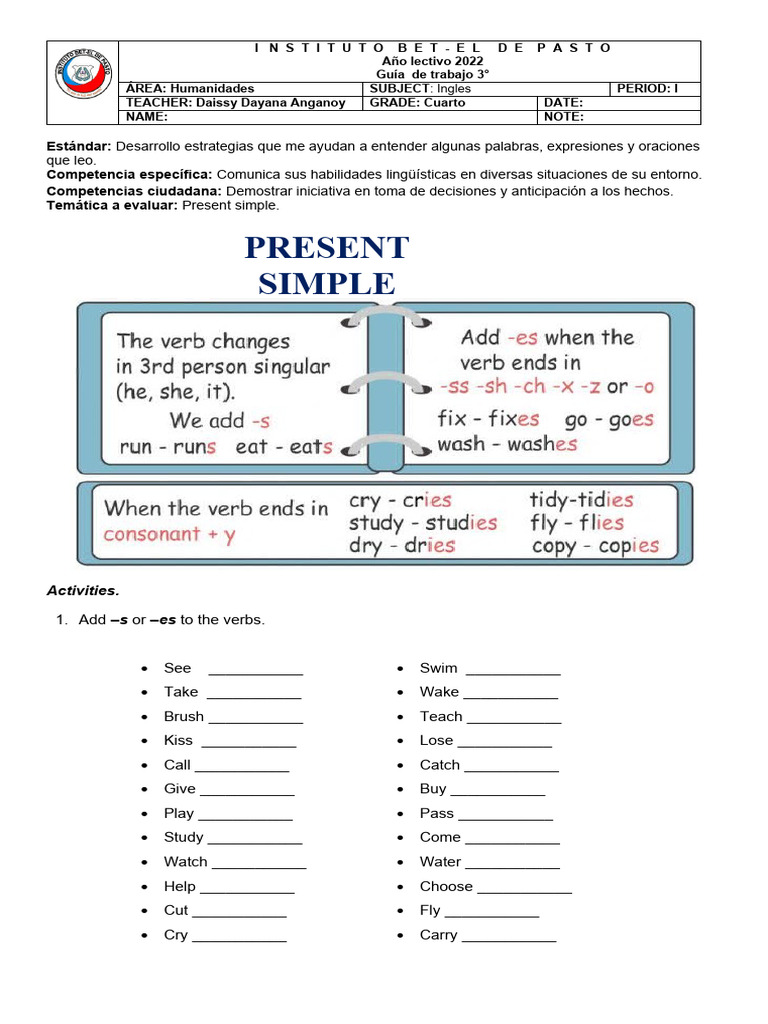 Present Simple #3 | PDF