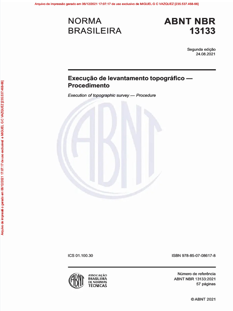 Abnt NBR 13133 | PDF