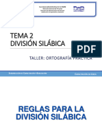 PRESENTACIÓN Ortografía-Tema 2. División Silábica - 2a Parte