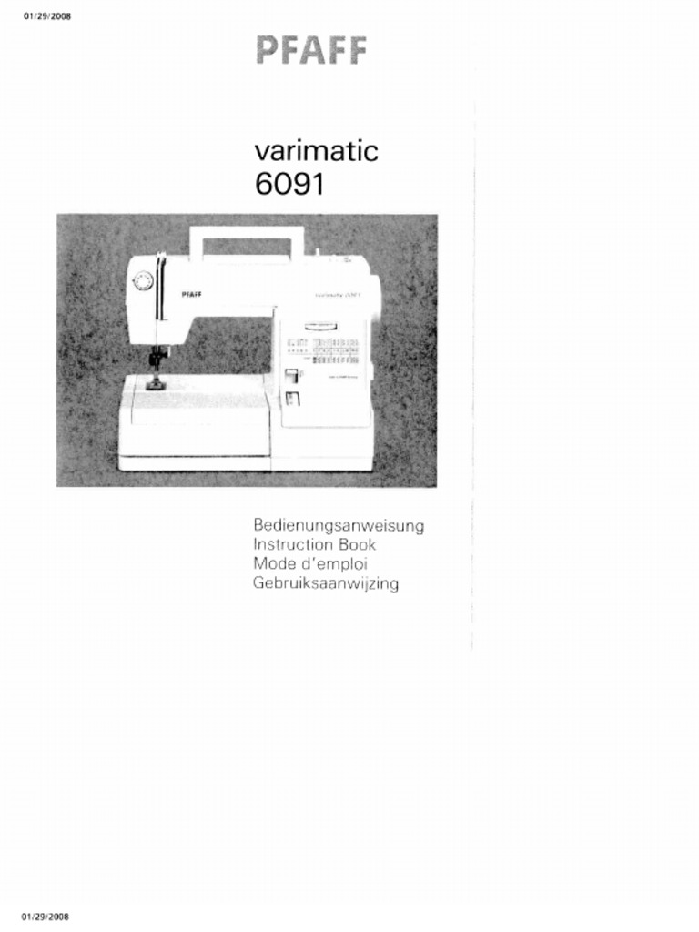Pfaff Varimatic 6091 Sewing Machine PDF