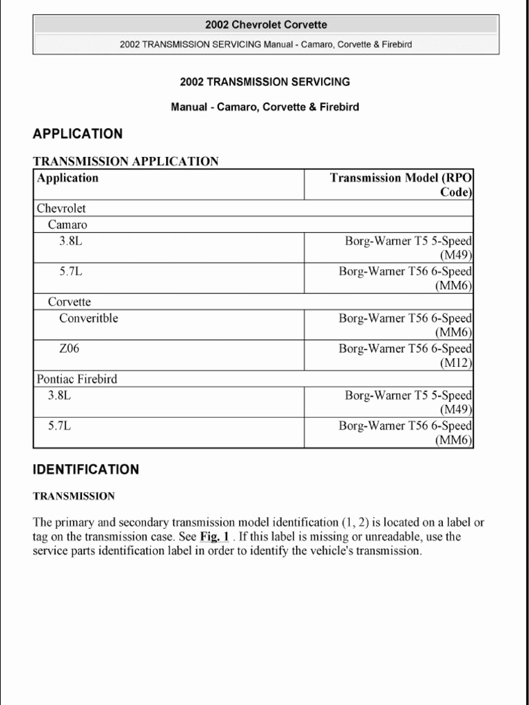 2005 CORVETTE SERVICE MANUAL PDF visual data 4
