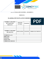 Proyecto de ELABORACIÓN DE PLASTICO BIODEGRADABLE