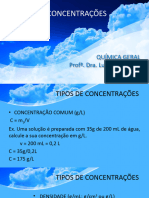 Tipos de Concentrações