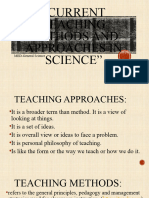 Current Teaching Methods and Approaches in Science