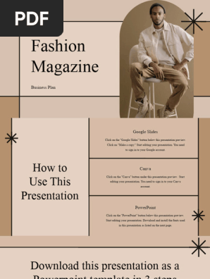 Fashion Magazine Business Plan Brown and Cream Fashion Presentation