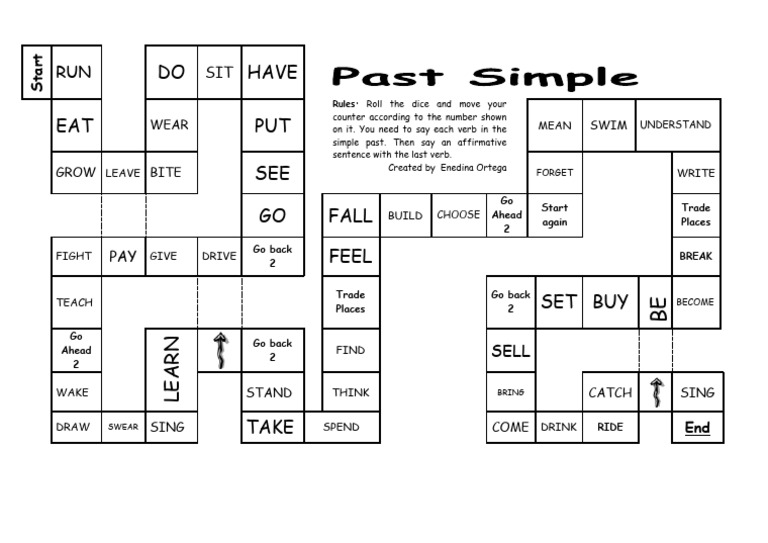 Irregular Verbs Board Game | PDF