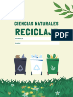 Documento A4 Portada Proyecto de Reciclaje Ilustrativito Verde