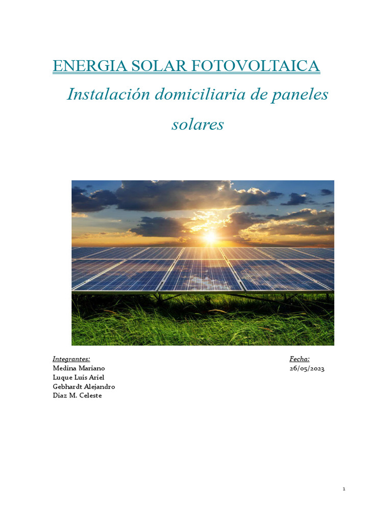 ENERGIA SOLAR FOTOVOLTAICA Completo | PDF | Fotovoltaica | Panel solar