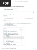 LESSON 2 - Assembling A Computer - Performance Checklist