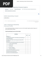 LESSON 1 - Disassembling A Computer - Performance Checklist