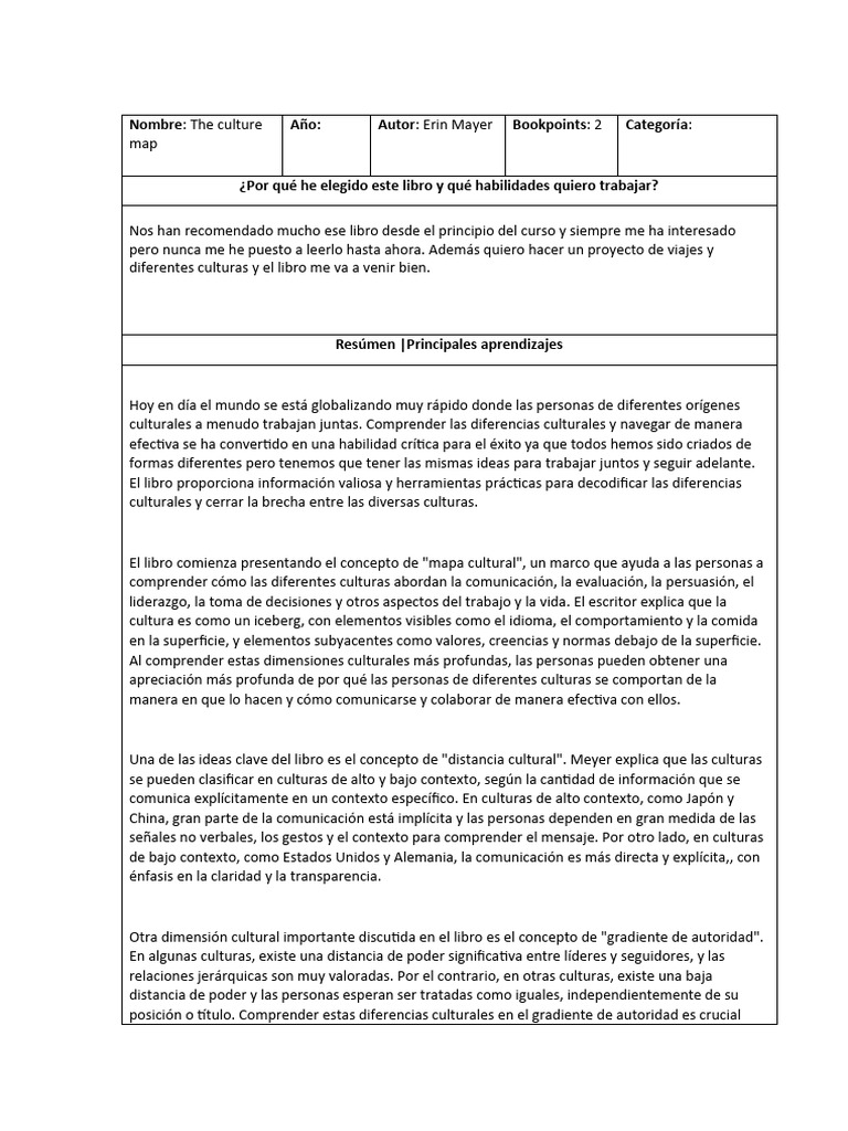 The culture map eassey pdf comunicaci n toma de decisiones