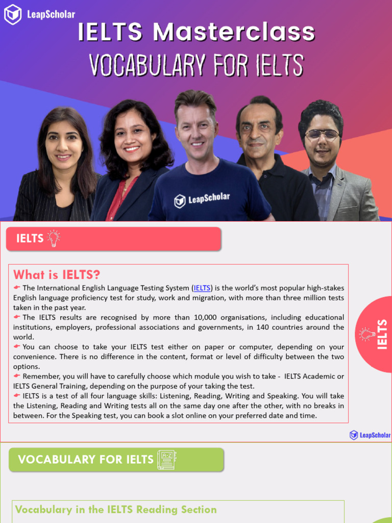 1621608026431-Vocabulary For IELTS | PDF | International English ...